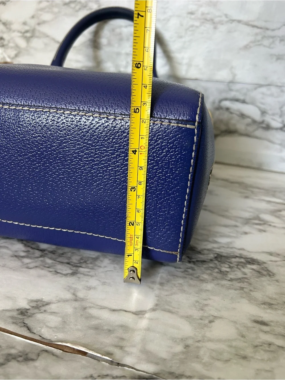 Kate Spade Alessa Wellesley Satchel Holiday Blue Crossbody bag duel top handles